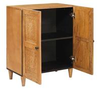BONNIE®Meuble Étagère - Rangement spacieux - Décoration Buffet Marron clair 60x33x75 cm ,Bois de manguier massif FR543739