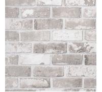 BONNIE®Papier peint 3D motif de brique gris 10x0,53 m non tissé - Décoration pour Maison, salon, FR472023