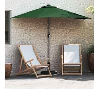 BONNIE® Parasol de jardin - Résistant aux vent/Eau - demi Vert 294 x 150 x 224 cm tissu EU178757