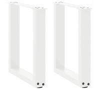 BONNIE® Pieds de table basse en U (Set de 2) Blanc 38 x (42-43) cm Acier &FR956208