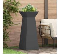 BONNIE® Pot de Fleurs/Potager en acier galvanisé - Jardinière à pilier Noir 40 x 40 x 100 cm Acier EU199397