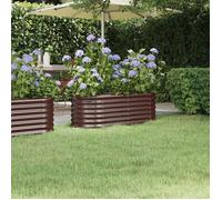BONNIE® Pot de Fleurs/Potager en acier galvanisé - Lit surélevé de jardin Acier enduit de poudre marron EU185604