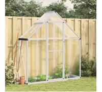 BONNIE® Serre de jardin - Panneaux en polycarbonate - avec cadre de base argent 169x58x195 cm aluminium - Ventilation réglable