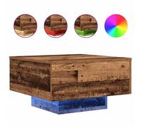 BONNIE®Table basse - Table à café - Grand espace de rangement - Bois ancien 55x55x31 cm ,Bois d'ingénierie FR937495