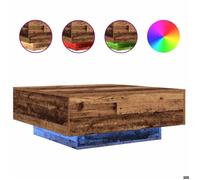 BONNIE®Table basse - Table à café - Grand espace de rangement - Bois vieilli Bleu 80x80x31 cm ,Bois d'ingénierie FR349440