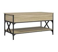 BONNIE®Table basse - Table à café - Grand espace de rangement - chêne sonoma 100x50x50cm ,Bois d'ingénierie et métal FR998613