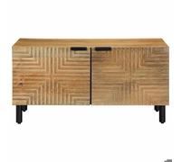 BONNIE®Table basse - Table à café - Grand espace de rangement - marron 80x50x40 cm ,Bois de manguier massif FR646667