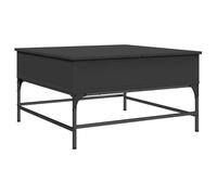 BONNIE®Table basse - Table à café - Grand espace de rangement - noir 80x80x45 cm ,Bois d'ingénierie et métal FR926636