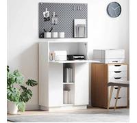 BONNIE®Table Pour Livres/fichiers - Bureau Blanc 71,5 x 31,5 x 106,5 cm - Bois d'ingénierie &FR469183