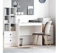 BONNIE®Table Pour Livres/fichiers - Bureau Blanc 90 x 50 x 76 cm - Bois d'ingénierie &FR17293