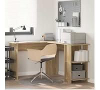 BONNIE®Table Pour Livres/fichiers - Bureau d'angle - avec Rangement Chêne sonoma, 140 x 113.5 x 75 cm &FR920329