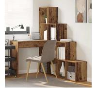 BONNIE®Table Pour Livres/fichiers - Bureau d'angle - - Bois ancien 101.5 x 149.5 x 149.5 cm &FR380504