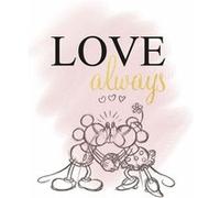 BONNINGHOFF Tableau Disney - Mickey et Minnie - love always - 35 cm x 35 cm Blanc