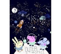 BONNINGHOFF Tableau Peppa Pig Bleu Foncé -Outer Space - -Cosmos - 46 cm x 61 cm Bleu G