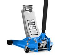 BONNLO Cric Hydraulique Rouleur 3 Tonnes, Double Pompe, Profil Bas, Plage de Levage 75-510 mm, Cric Voiture pour Auto SUV Atelier Garage (Bleu)