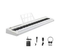 Bonnlo GPP-101 Piano Numérique à 88 Touches Semi-Lestées de Taille Standard, Pour les Amateurs de Piano (Blanc，Piano Seul)