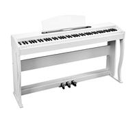Bonnlo Piano Numérique 88 Touches Pondérées, Piano Électrique avec Bluetooth Audio/MIDI, Écran LCD, 3 Pédale et Support, pour Débutants, Idéal pour Famille, Enseignement, Blanc