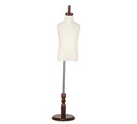 Bonnlo Robe pour Enfant de 2 à 3 Ans, 3 à 4 Ans, Mannequin Torse avec Support réglable en Bois d'hévéa pour présentation de Bijoux (2-3 Ans)