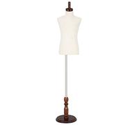 Bonnlo Robe pour Enfant de 5 à 6 Ans, 7 à 8 Ans, Mannequin Torse avec Support réglable en Bois d'hévéa pour présentation de Bijoux (5 à 6 Ans)