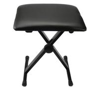 Bonnlo Tabouret de Piano Réglable en 3 Hauteurs, Banc de Clavier Pliable pour Piano Électrique et Piano, Banc de Piano en X, Stable, Siège de Piano Rembourré et Facile d'entretien, Noir