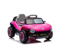 Bonnlo Voiture électrique Enfants 1 Place à Double Motorisation 25 W x 2 (12 V 4,5 Ah), avec Télécommande 2,4 GHz, Rose