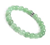 BONNY BOXX Bracelet en pierre semi-précieuse de guérison naturelle de 8 mm pour homme et femme, bijou en cristal de soulagement du stress, 8 mm, Pierre précieuse, Aventurine
