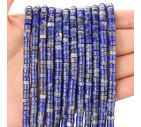 BONNY BOXX Lot de 150 perles d'espacement en lapis lazuli naturelles semi-précieuses, semi-précieuses, rondes Heishi, perles en pierre de disque, pour faire des perles