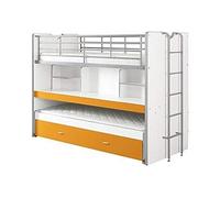 Vipack Lit superposé Bonny 2 couchages Compact 80 Orange