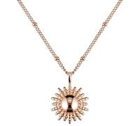 BONNYBIRD® Collier Soleil Femme Or Rose Acier Inoxydable Chirurgical Chaîne Pendentif Or Plaqué Doré Boheme Ete Résistant à l'eau Bijoux Sans Nickel