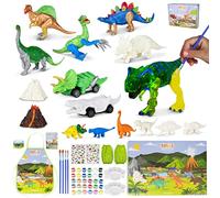 BONNYCO Dinosaure Jouet Garcon à Peindre, 16 Figurines Activites Manuelles | Avec Phosphorescence, Autocollants, Bracelet, Tablier. Kit Loisir Creatif, Cadeau Enfant de 3 a 10 Ans, Anniversaire, Noël