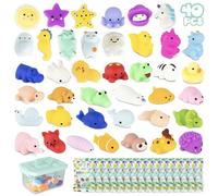BONNYCO Mochi Squishy Kawaii Pack 40 Cadeau Anniversaire Enfants Invites | Mochi Jouet dans Pochette Surprise. Petits Cadeaux Anniversaire, Assortiment Jouet Pinata, Mini Goodies pour Élèves Mixte