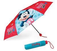 BONNYCO Parapluie Enfant Mickey Mouse Parapluie Pliant Enfant pour Sac, Sac à Dos, Voyage | Mini Umbrella Compact avec Structure Renforcée | Ombrelle Anti Tempete de Poche Cadeaux Originaux Garcon