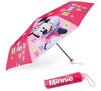 BONNYCO Parapluie Enfant Minnie Mouse Parapluie Pliant Enfant pour Sac, Sac à Dos, Voyage | Mini Umbrella Compact avec Structure Renforcée | Ombrelle Anti Tempete Cadeaux Originaux pour Filles