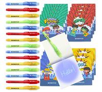 BONNYCO Stylo Encre Invisible et Carnet Cadeau Anniversaire Enfants Invites | Pack de 16 Petits Cadeaux Anniversaire des Super Heros pour Garcon et Fille. Jouet Pinata, Idee Pochette Surprise Élèves