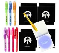 BONNYCO Stylo Encre Invisible et Carnet de Notes, Pack de 8 Petits Cadeaux Anniversaire Garçons et Filles. Cadeau Anniversaire Enfants, Cotillons, Jouets Pinata. Pochette Surprise, Prix d'École Élèves