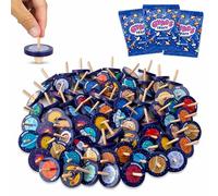 BONNYCO Toupie Enfant Pack 80 Espace Cadeau Anniversaire Enfants Invites. Toupie Bois, Cadeaux Anniversaire Invités. Petit Jouet Pinata Mixte, Pochette Surprise, Mini Jouet. Lot Goodies Assortiment