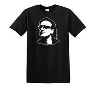 Bono U2 T-shirt en coton épais style rock Che Guevara - Noir - X-Large
