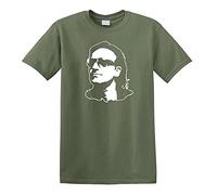 Bono U2 T-shirt en coton épais style rock Che Guevara - Vert - X-Large