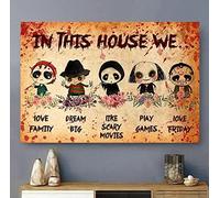Bonoff Affiche vintage en métal pour fan de film d'horreur In This House 20,3 x 30,5 cm