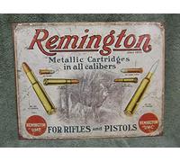 Bonoff Plaque en métal Remington Rifles & Pistols Hunting - 30,5 x 20,3 cm