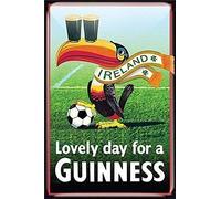 Bonoff Plaque en métal vintage avec inscription « Ireland Lovely Day for a Guinness » - Décoration murale d'extérieur - 30,5 x 20,3 cm