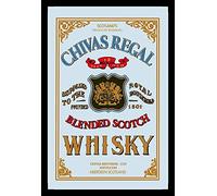 Bonoff Plaque en métal vintage Chivas Scotch Whisky Décoration murale rétro en métal 20,3 x 30,5 cm