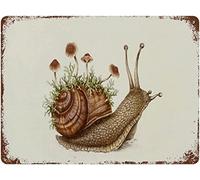 Bonoff Plaque murale en métal avec motif escargot de jardin - 20,3 x 30,5 cm