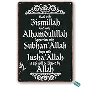 Bonoff Poster mural en métal 20,3 x 30,5 cm avec Allah Appreciate And Hope With Allahign Inspirationales