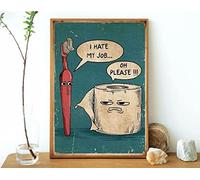 Bonoff Poster vintage « I Hate My Jobs » - Décoration murale en métal - 20,3 x 30,5 cm