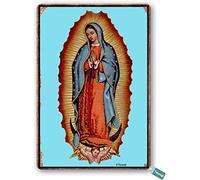 Bonoff Poster vintage Vierge Maria De Guadalupe - Décoration murale en métal - 20,3 x 30,5 cm
