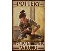 Bonoff Poterie parce que Murder Is Wrong Yard Garden Ferme Décoration murale affiche en métal 20,3 x 30,5 cm #B1453