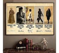 Bonoff Schian Feministe Rosa Park Ketanji Brown Jackson Puissante Femme Vintage Decor Poster Décoration Murale Plaque en Métal 20,3 x 30,5 cm