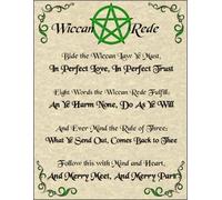 Bonoff Wiccan Rede Plaque en métal vintage humoristique 20,3 x 30,5 cm