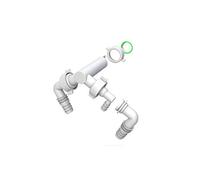 Bonomini | Double raccord échappement machine à laver sèche | Raccord pour machine à laver, sèche ensemble ou lave-vaisselle | pour siphons encastrés, blanc